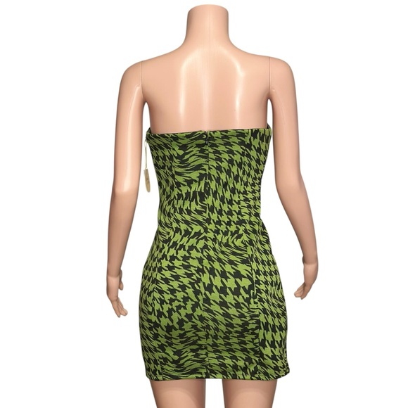 CAMILA COELHO Rayna Strapless Corset Mini Dress, Black & Green, Medium - Picture 7 of 10